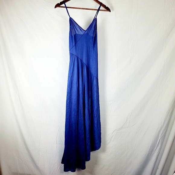 Vintage Other - Vintage Blue Asymmetrical Slip Dress